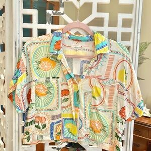 Colorful Geometric Button Down Shirt